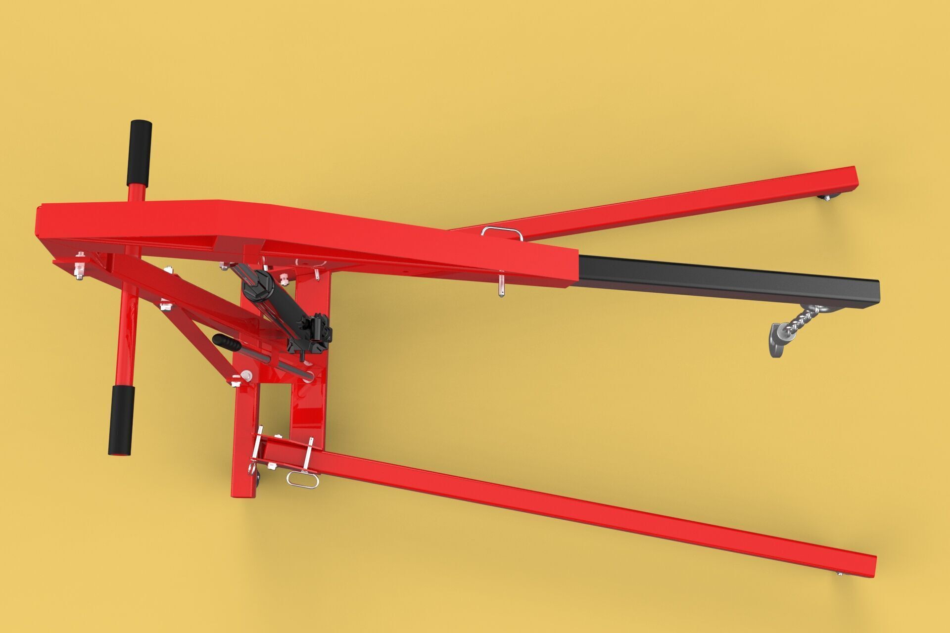 HYDRAULIC JACK ENGINE STAND CRANE HOIST LIFTING FOLDABLE MOBILE 3D model_7