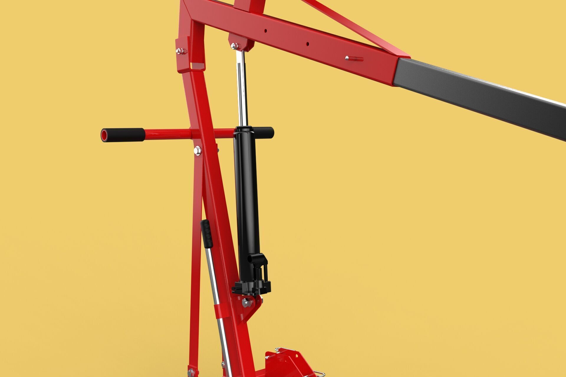 HYDRAULIC JACK ENGINE STAND CRANE HOIST LIFTING FOLDABLE MOBILE 3D model_27