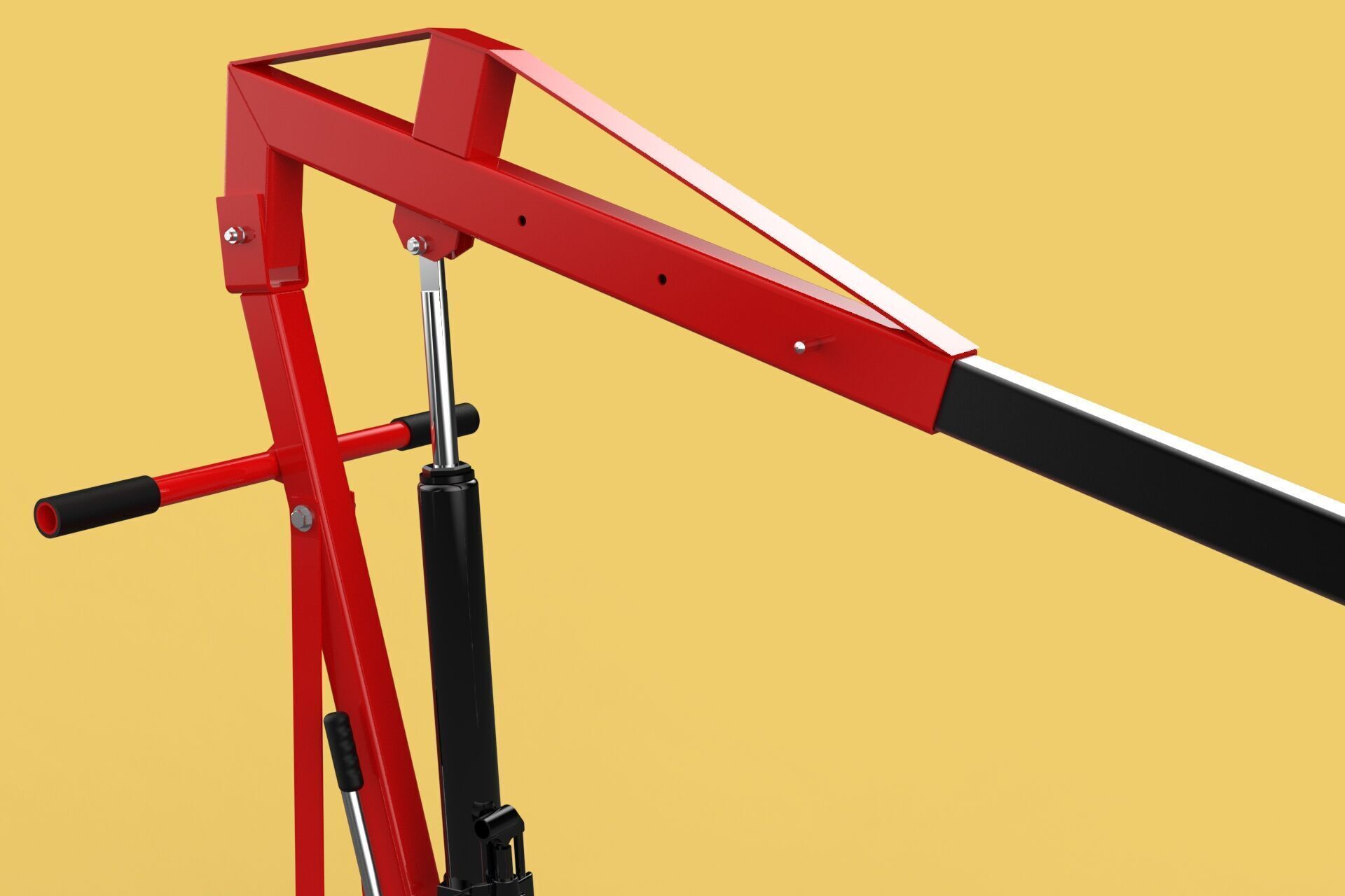 HYDRAULIC JACK ENGINE STAND CRANE HOIST LIFTING FOLDABLE MOBILE 3D model_25