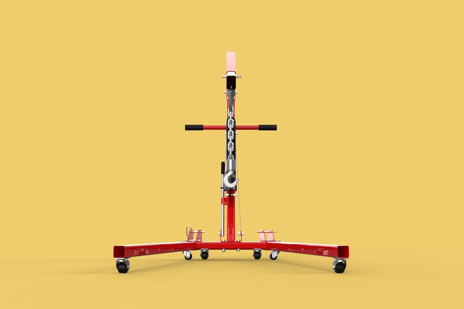 HYDRAULIC JACK ENGINE STAND CRANE HOIST LIFTING FOLDABLE MOBILE 3D model_3