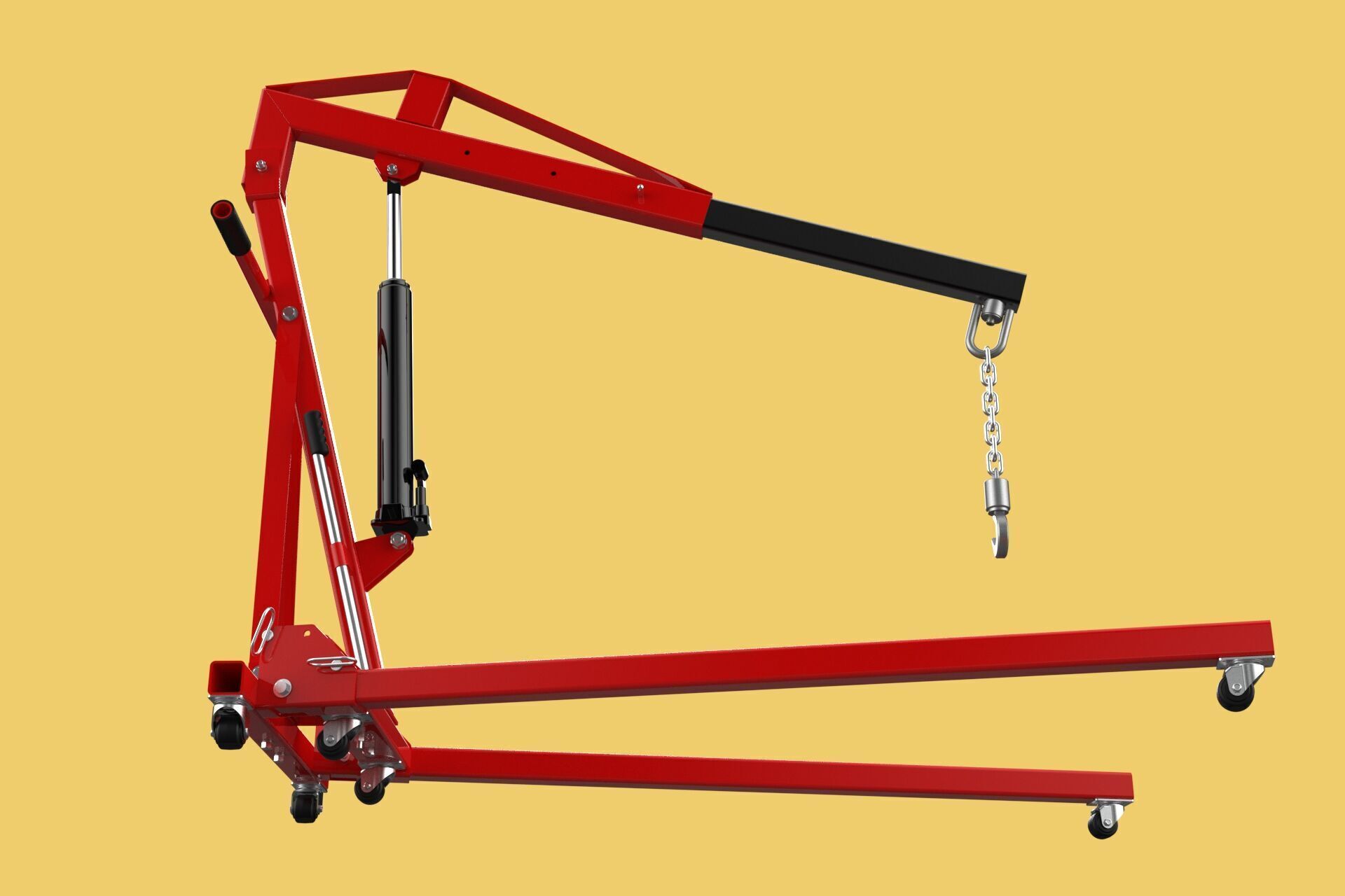 HYDRAULIC JACK ENGINE STAND CRANE HOIST LIFTING FOLDABLE MOBILE 3D model_22