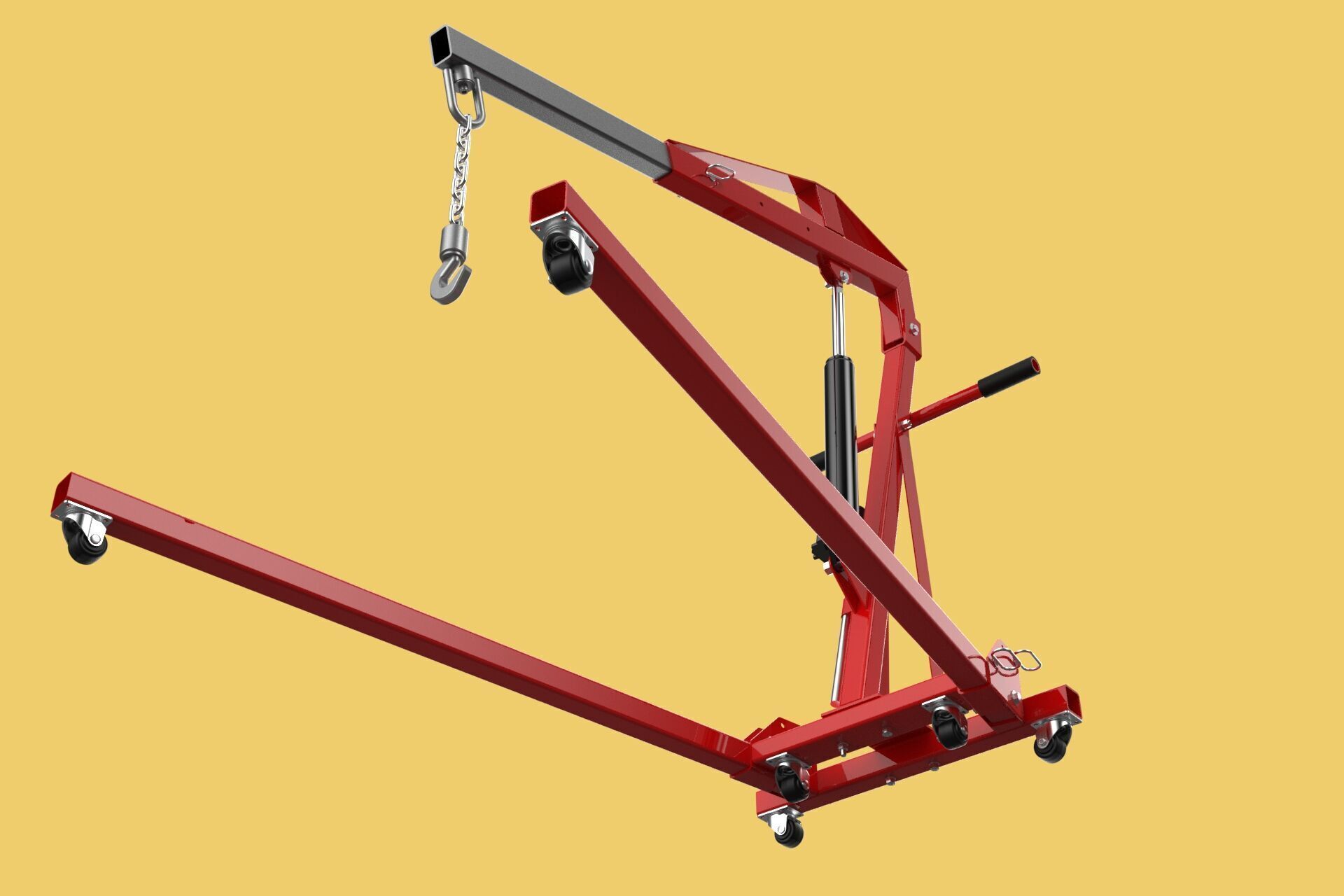 HYDRAULIC JACK ENGINE STAND CRANE HOIST LIFTING FOLDABLE MOBILE 3D model_20