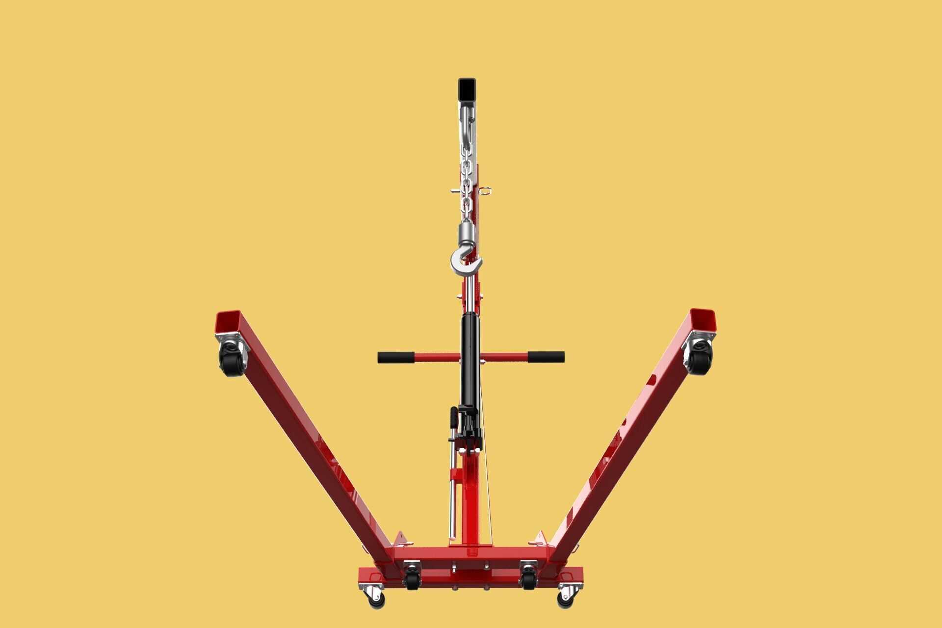 HYDRAULIC JACK ENGINE STAND CRANE HOIST LIFTING FOLDABLE MOBILE 3D model_4