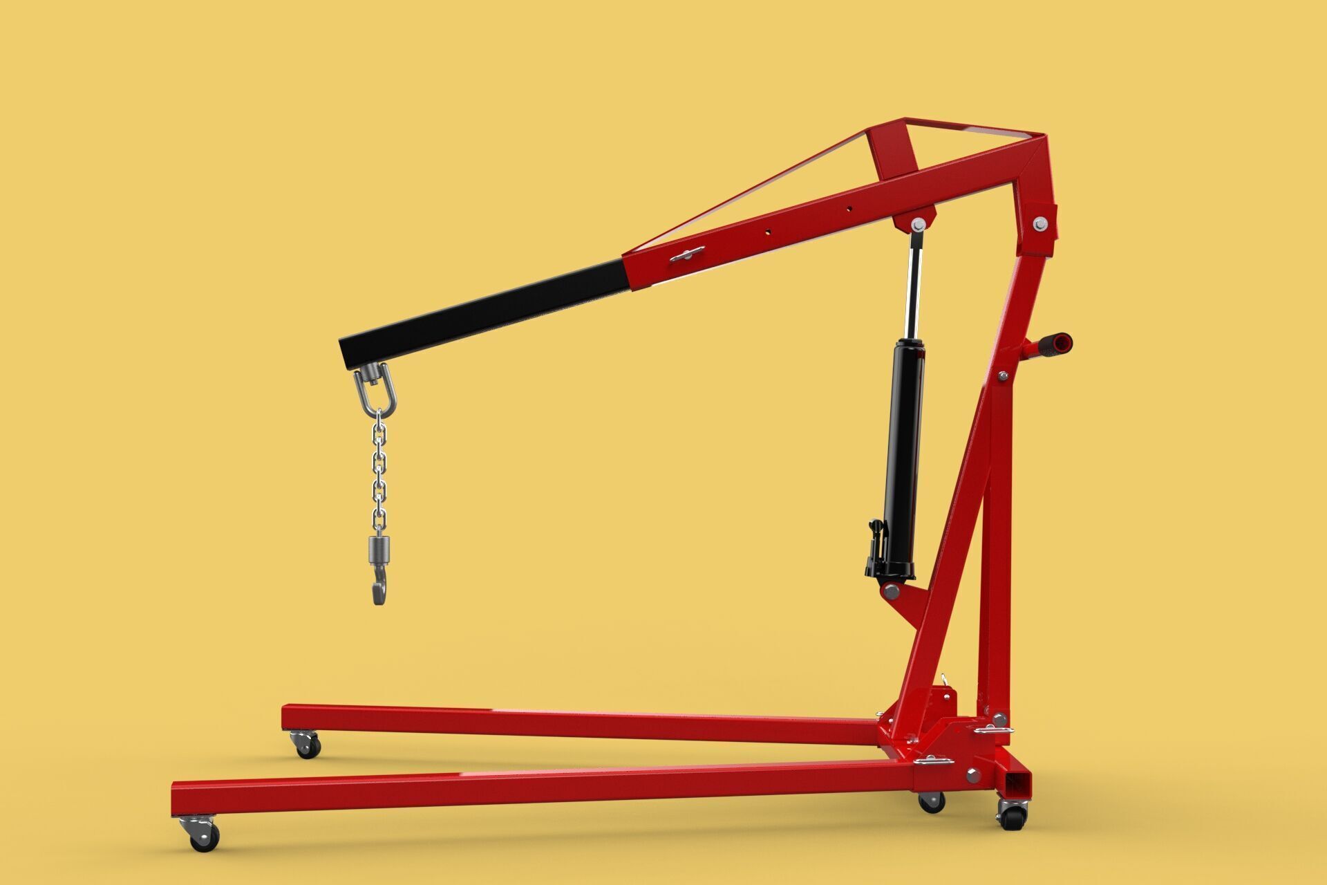 HYDRAULIC JACK ENGINE STAND CRANE HOIST LIFTING FOLDABLE MOBILE 3D model_31