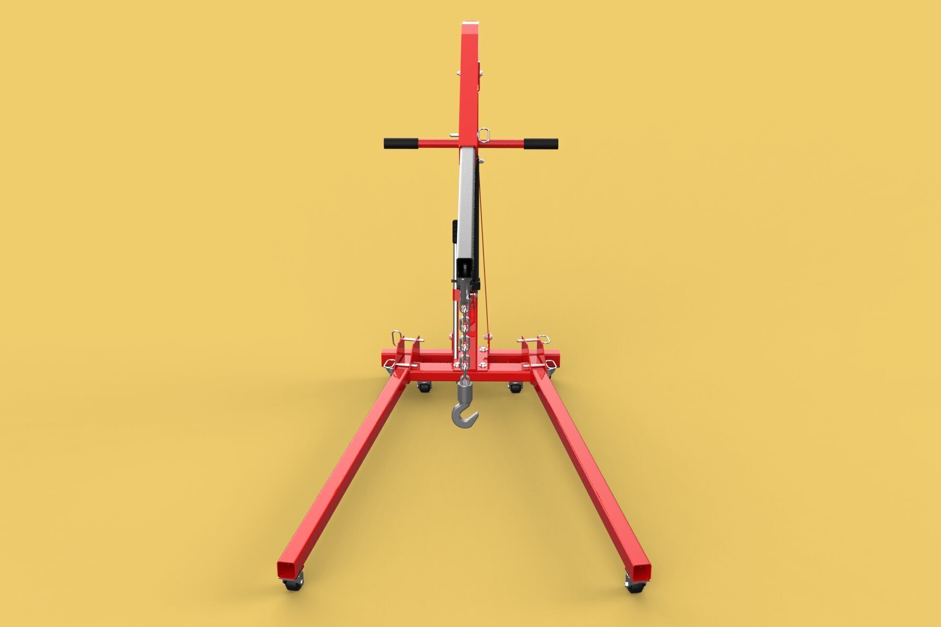 HYDRAULIC JACK ENGINE STAND CRANE HOIST LIFTING FOLDABLE MOBILE 3D model_5