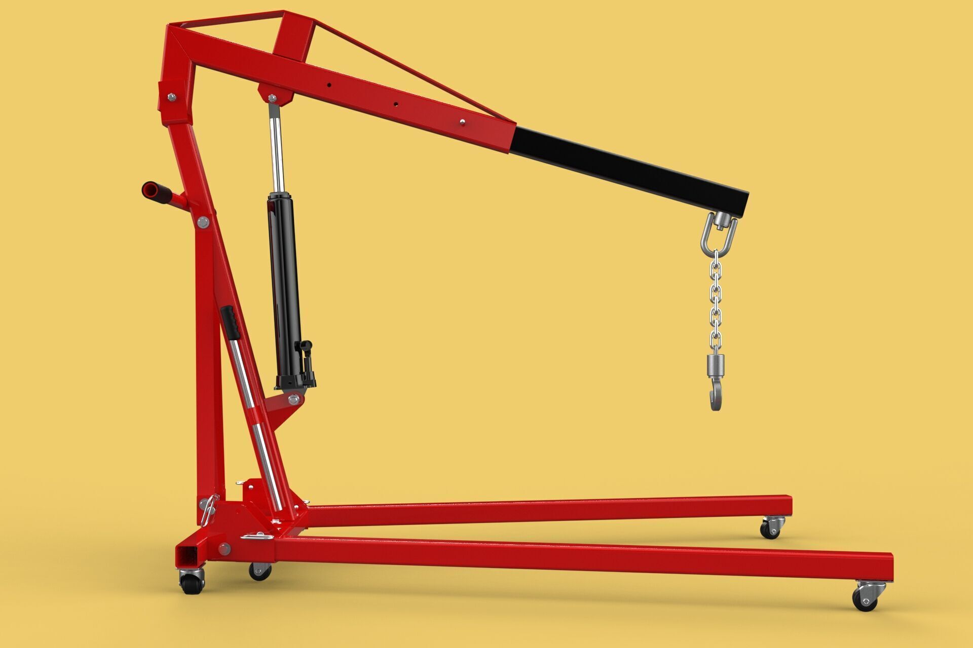 HYDRAULIC JACK ENGINE STAND CRANE HOIST LIFTING FOLDABLE MOBILE 3D model_11