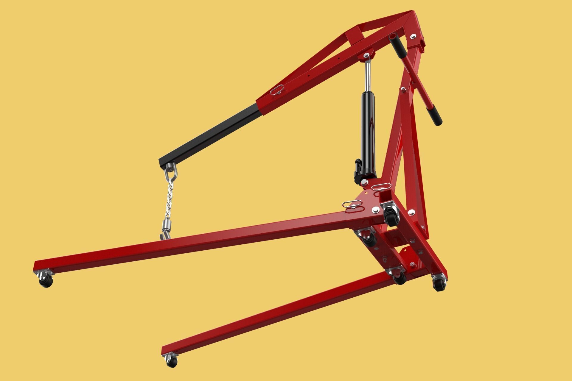 HYDRAULIC JACK ENGINE STAND CRANE HOIST LIFTING FOLDABLE MOBILE 3D model_21