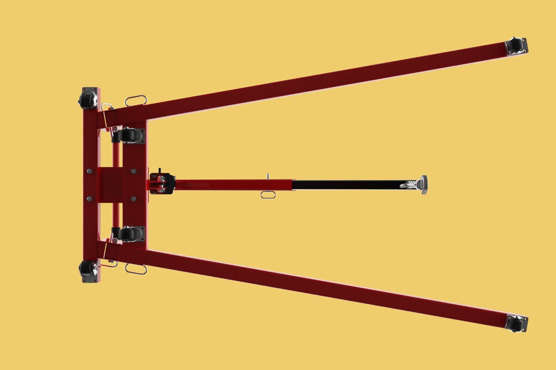 HYDRAULIC JACK ENGINE STAND CRANE HOIST LIFTING FOLDABLE MOBILE 3D model_8