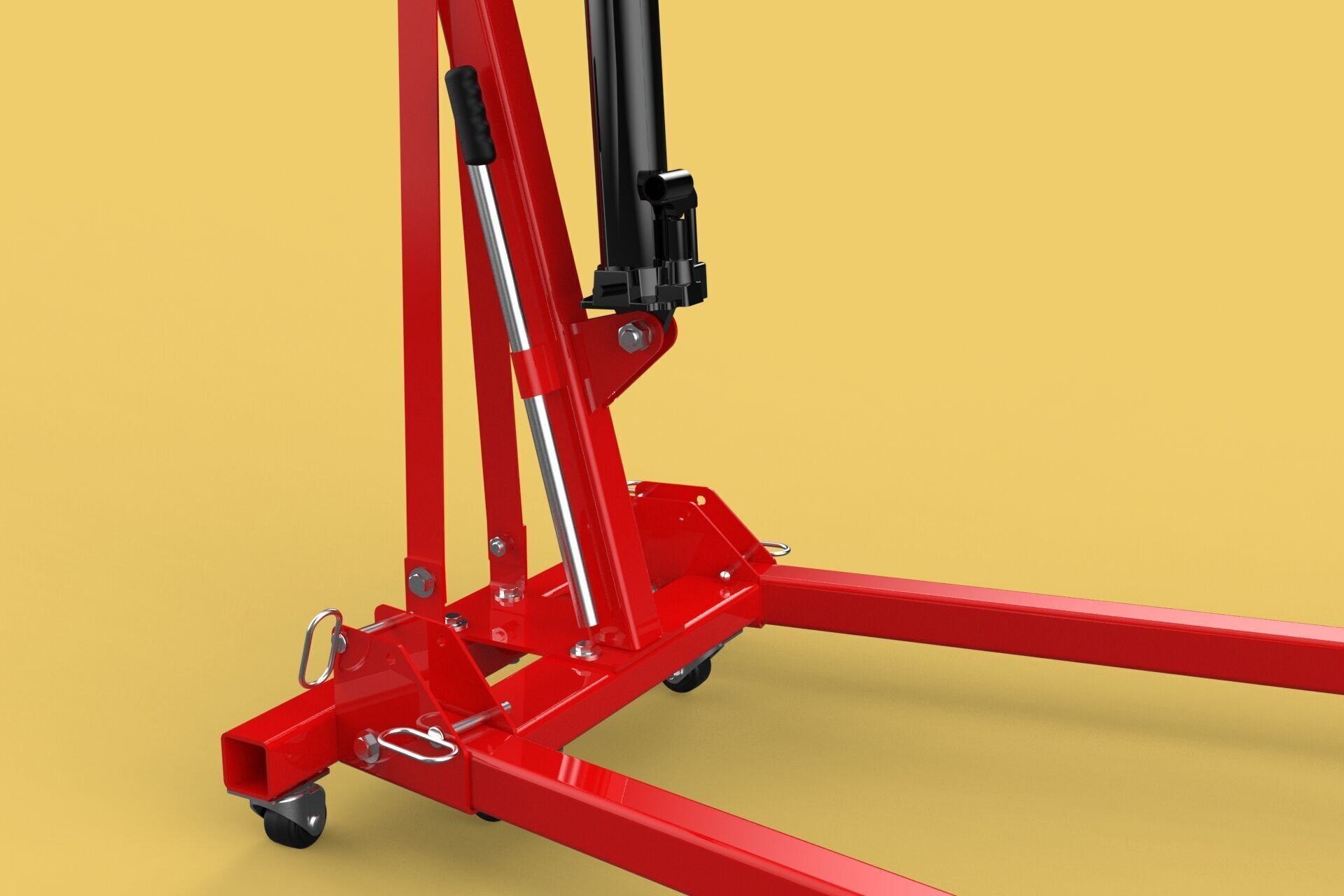 HYDRAULIC JACK ENGINE STAND CRANE HOIST LIFTING FOLDABLE MOBILE 3D model_29
