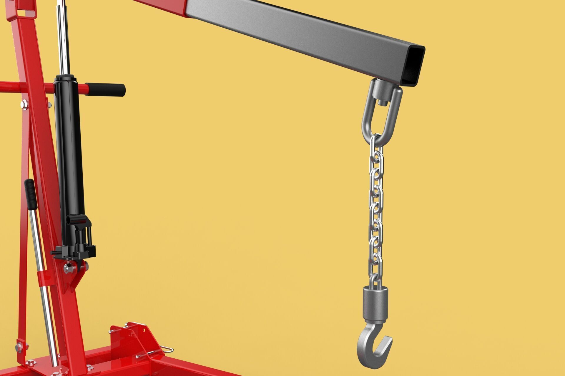 HYDRAULIC JACK ENGINE STAND CRANE HOIST LIFTING FOLDABLE MOBILE 3D model_26