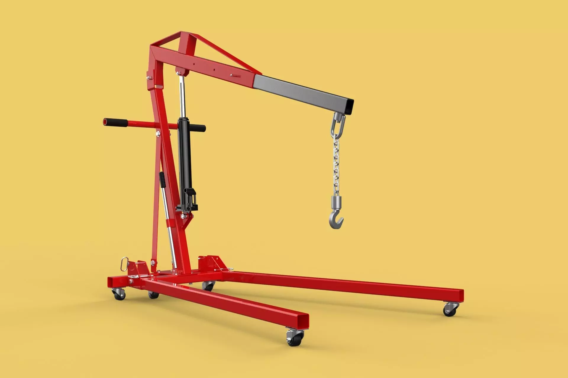 HYDRAULIC JACK ENGINE STAND CRANE HOIST LIFTING FOLDABLE MOBILE 3D model_0