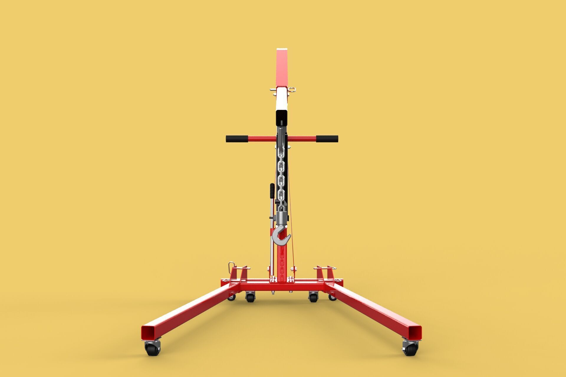 HYDRAULIC JACK ENGINE STAND CRANE HOIST LIFTING FOLDABLE MOBILE 3D model_2