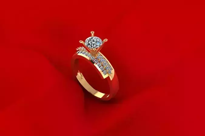 Set Stone Diamond Ring