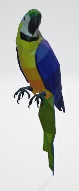 Macaw - low poly Low-poly 3D model_3