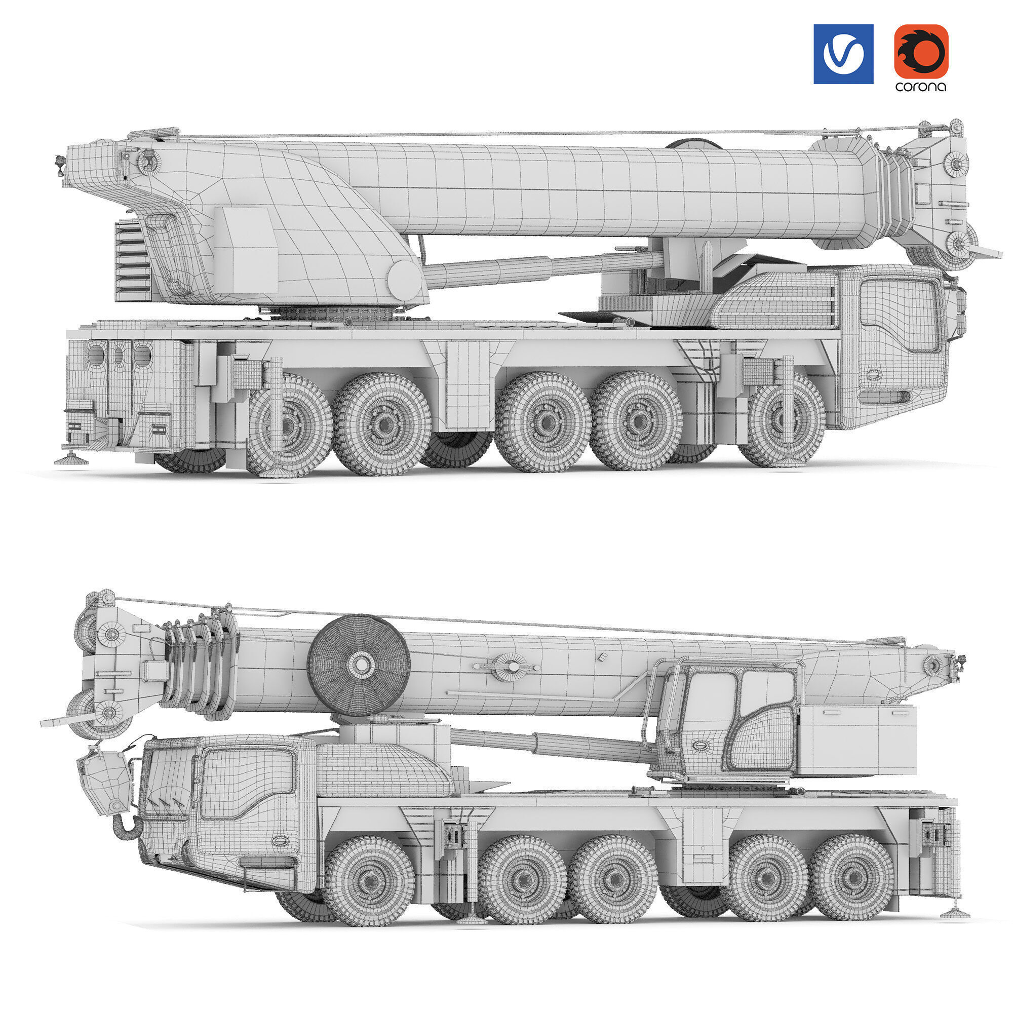 MAMMOET demag ac 220-5 crane 3D model_1