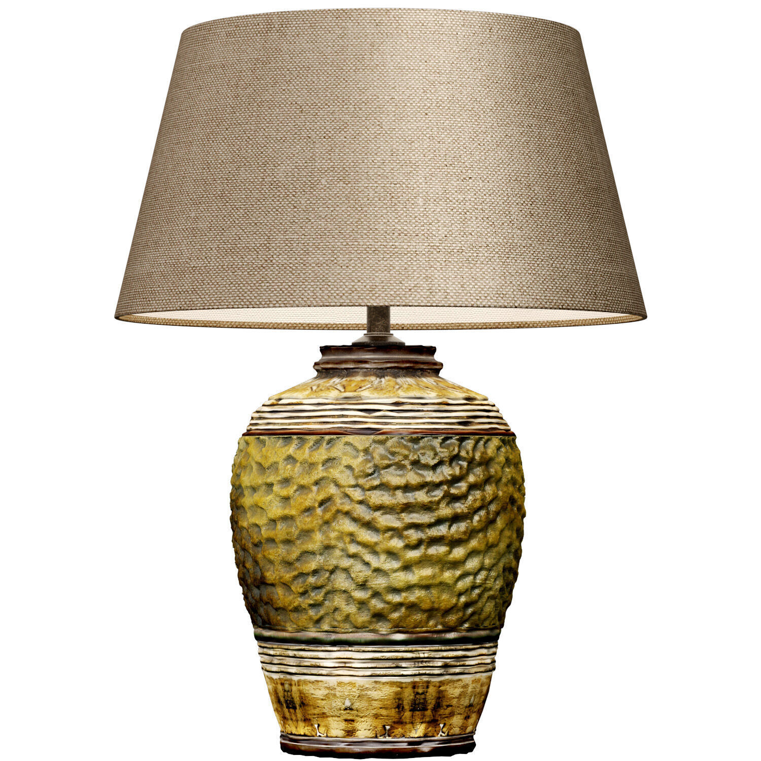 Rustic Style Aged Provence Country Nightstand Table Lamp 3D model_1