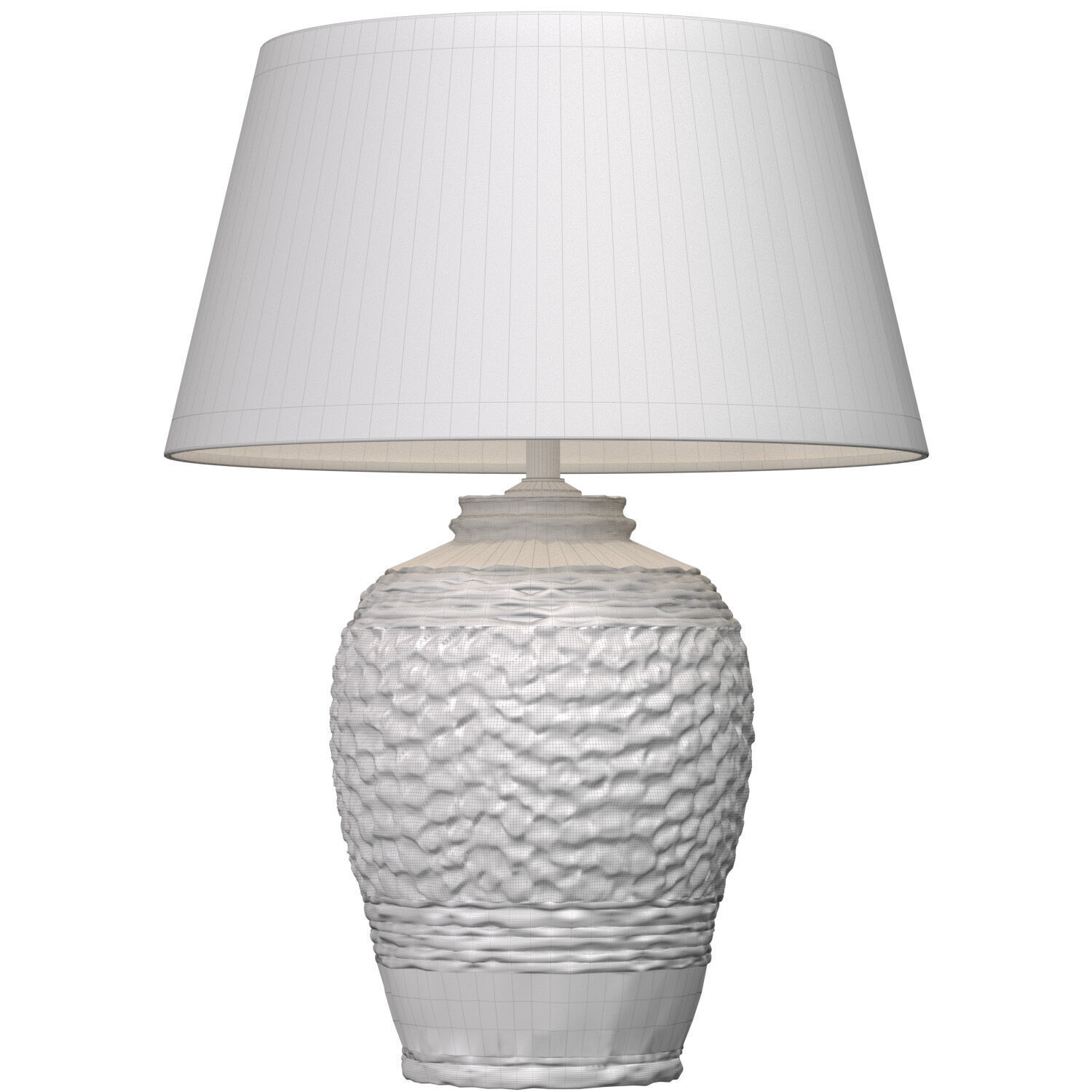 Rustic Style Aged Provence Country Nightstand Table Lamp 3D model_4