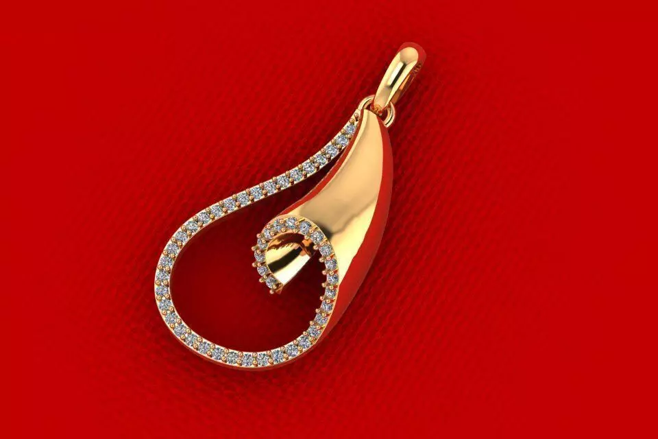 Solid Love Pendant PPD-066-DIA 3D print model