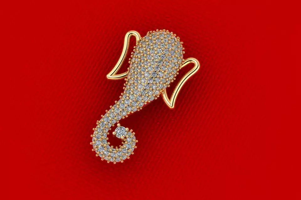 Elephant Pendant PPD-061 DIA 3D print model