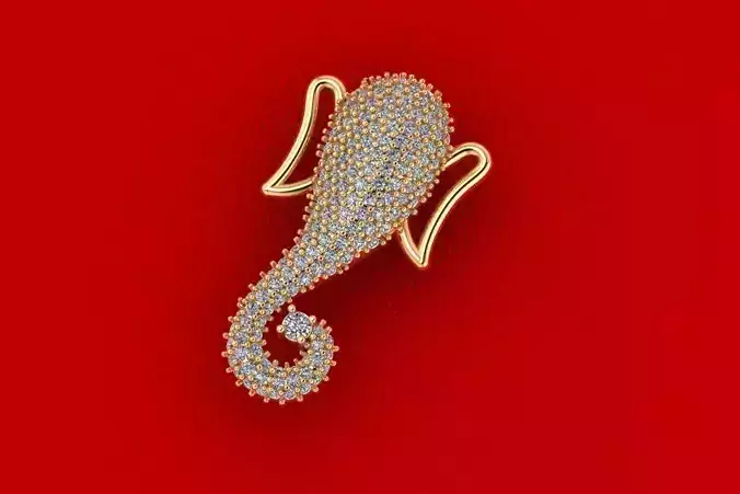 Elephant Pendant PPD-061 DIA 3D print model