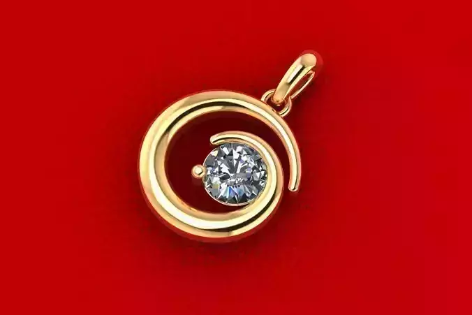 Moon Diamond Pendant PPD-051 DIA