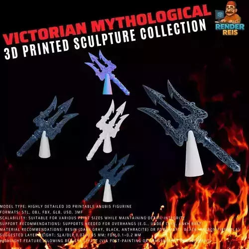 Poseidons Trident  Detailed Mythological Weapon