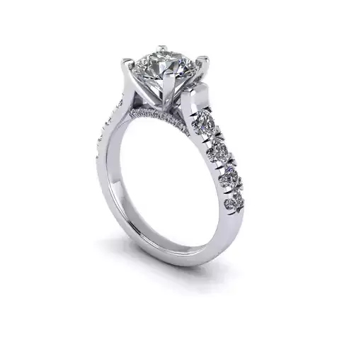 Tension Woman Wedding Ring 3D print model