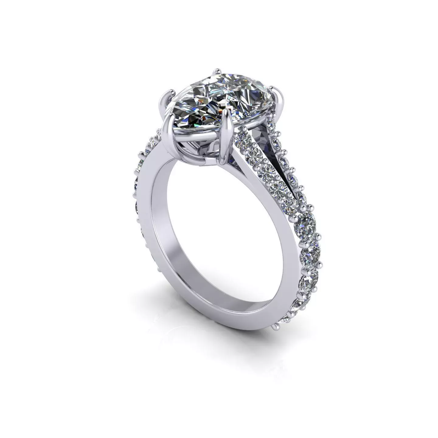 Pear Vintage Woman Wedding Ring 3D print model