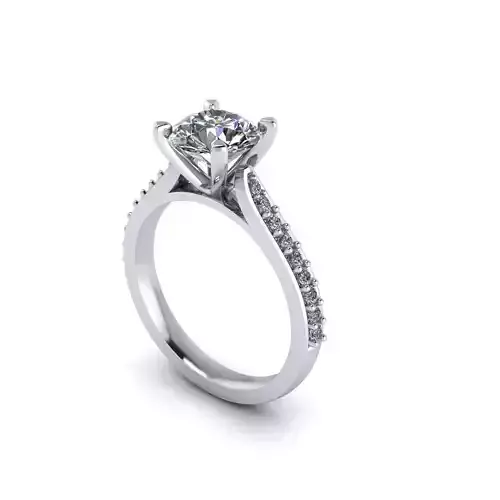 Tension Woman Engagement Ring 3D print model