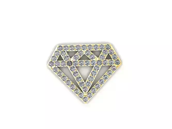 Diamond Sharp Earring or Pendant AI0001E 3D print model Diamond Sharp Earring or Pendant AI0001E 3D print model