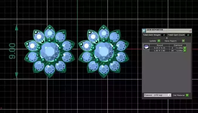 Cute Halo Earring AI00019E 3D print model