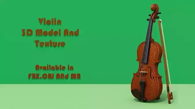 Violin- Mid Poly or High Poly  3D model