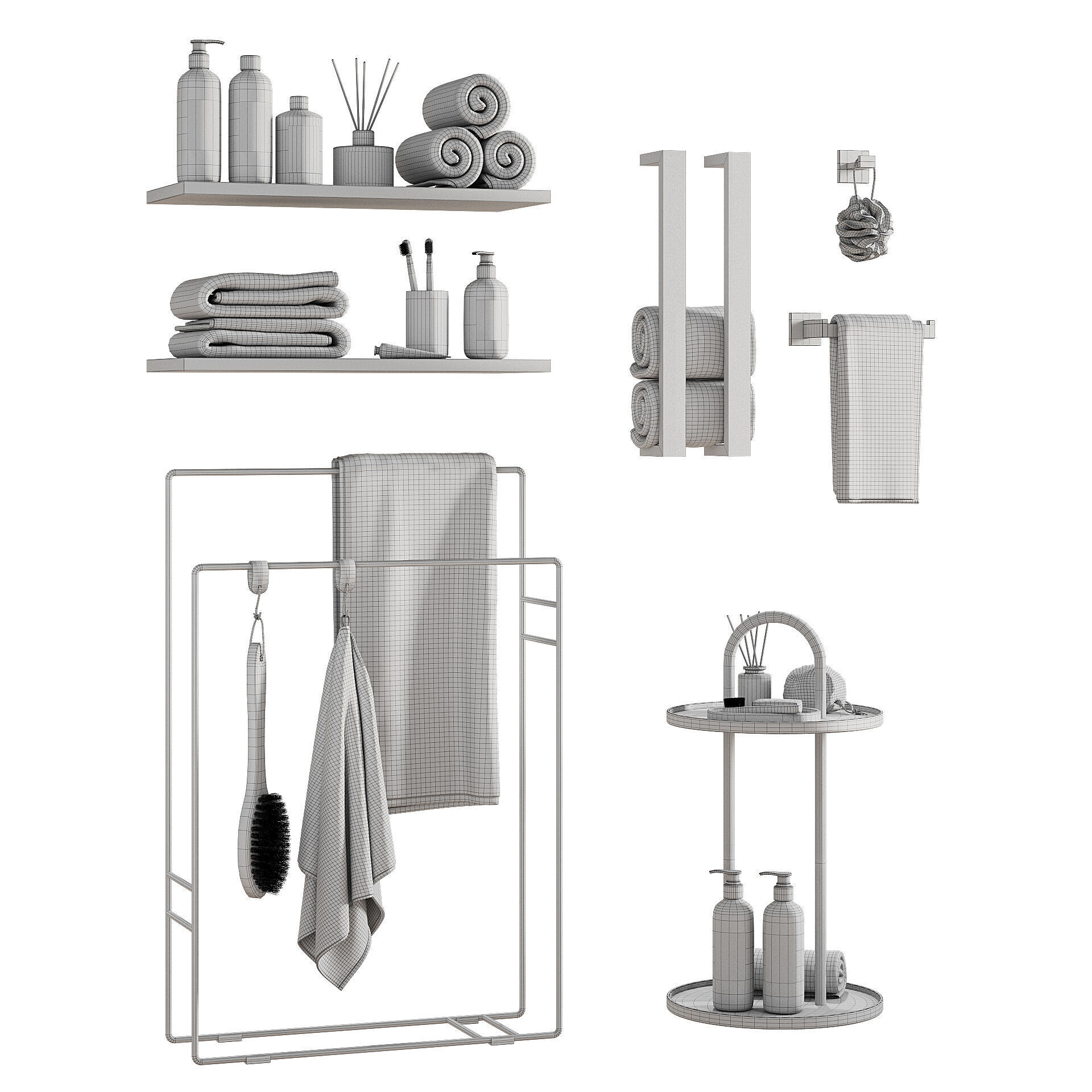 Bathroom Accessories set 3 3D model_5