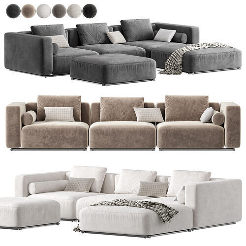 Poliform Shangai Modular Sofa 3D model