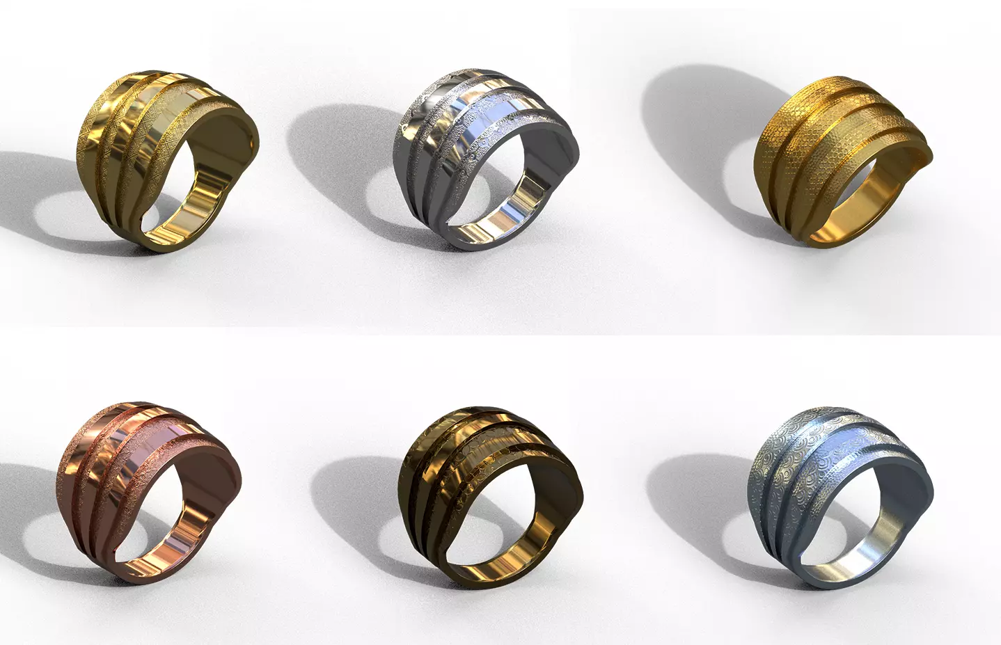 High-Quality 3D Ring Model Pack 6 Low-poly 3D model_0