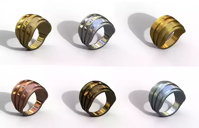High-Quality 3D Ring Model Pack 6