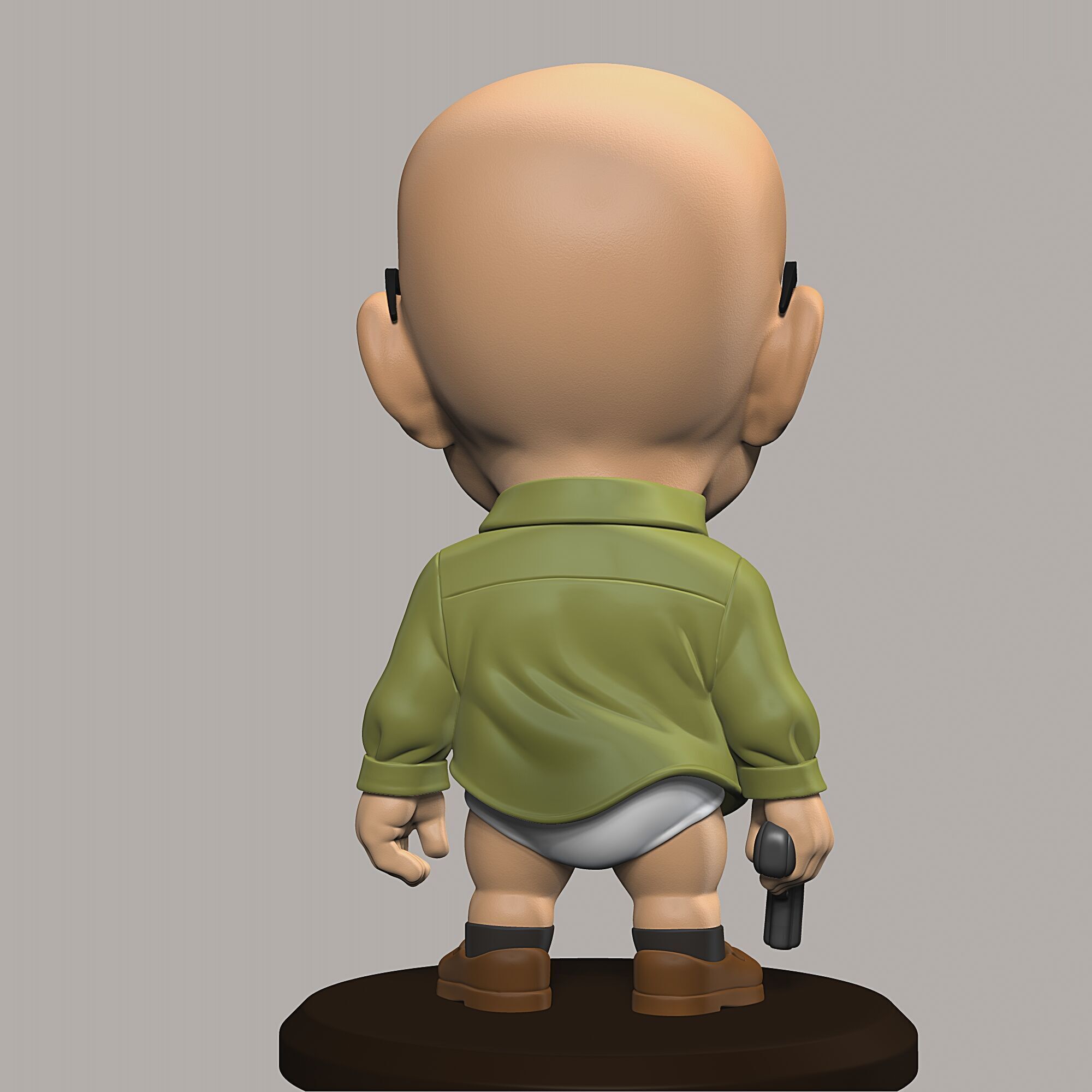 Chibi Walter White STL Figure Breaking Bad Miniature Model 3D print model_5