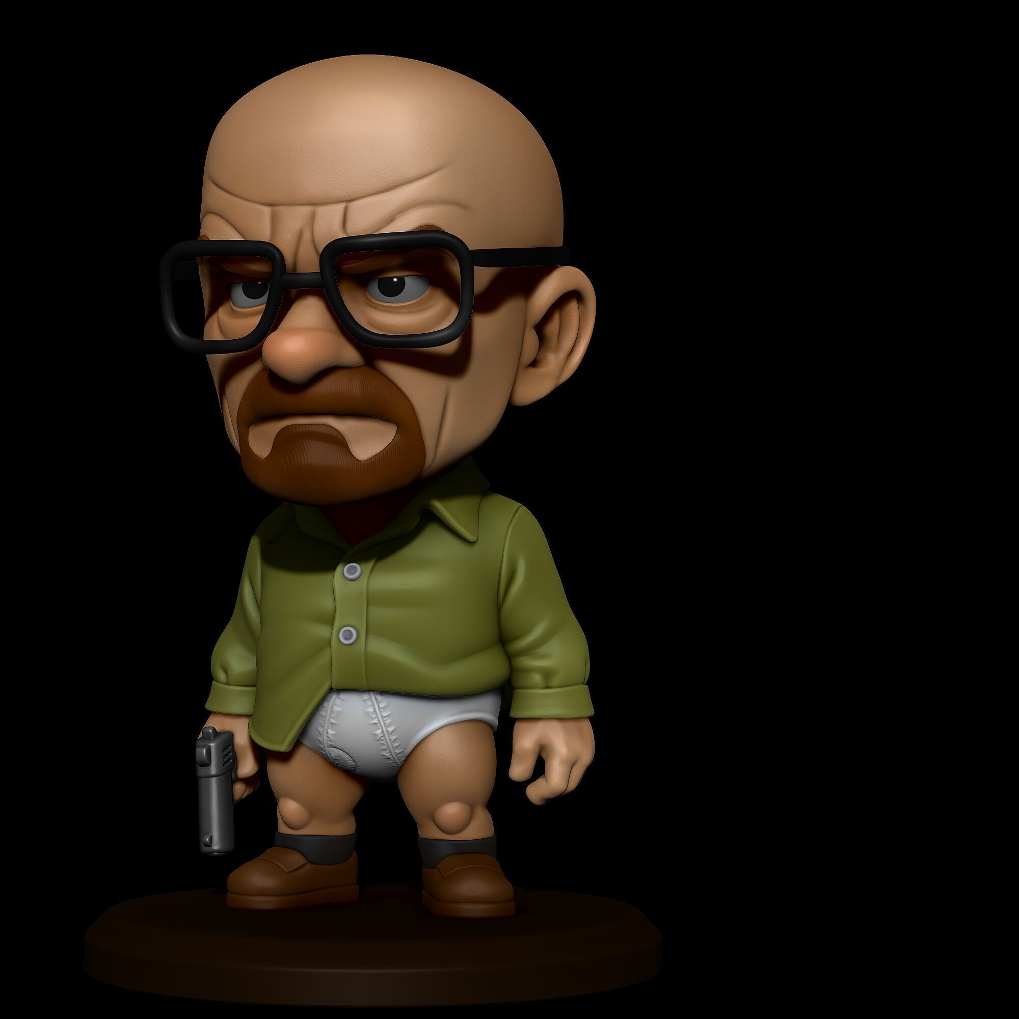 Chibi Walter White STL Figure Breaking Bad Miniature Model 3D print model_8