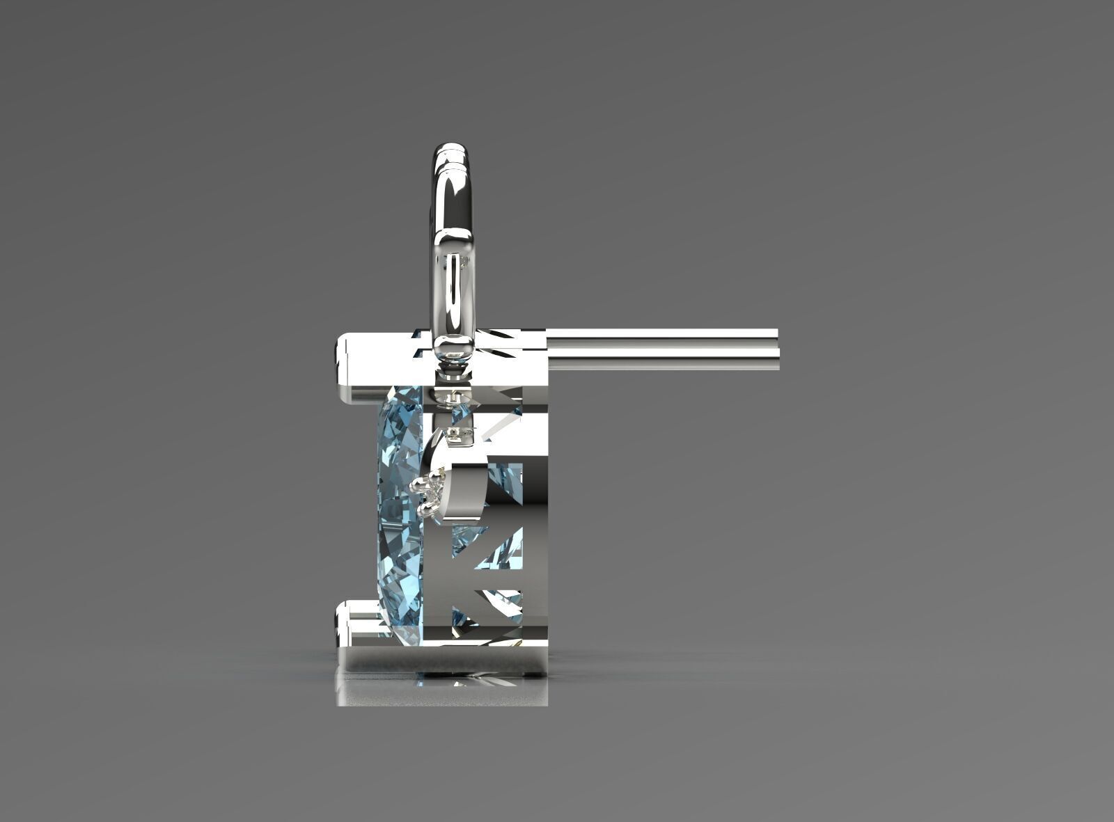 Deer-shaped jewelry earrings je0097 3D print model_14