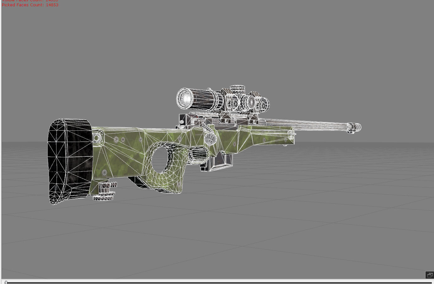 AWM PUBG Low-poly 3D model_8