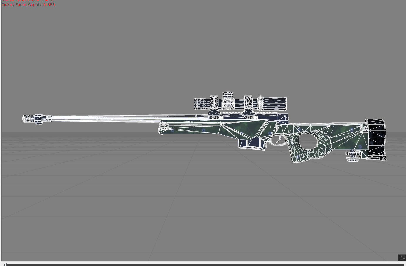 AWM PUBG Low-poly 3D model_10