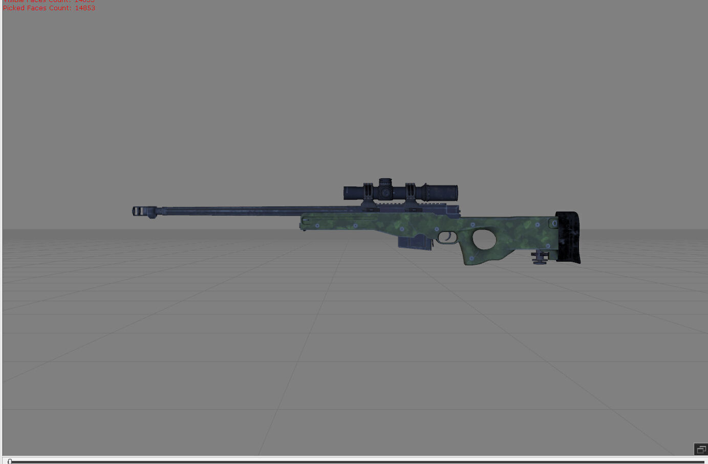 AWM PUBG Low-poly 3D model_3