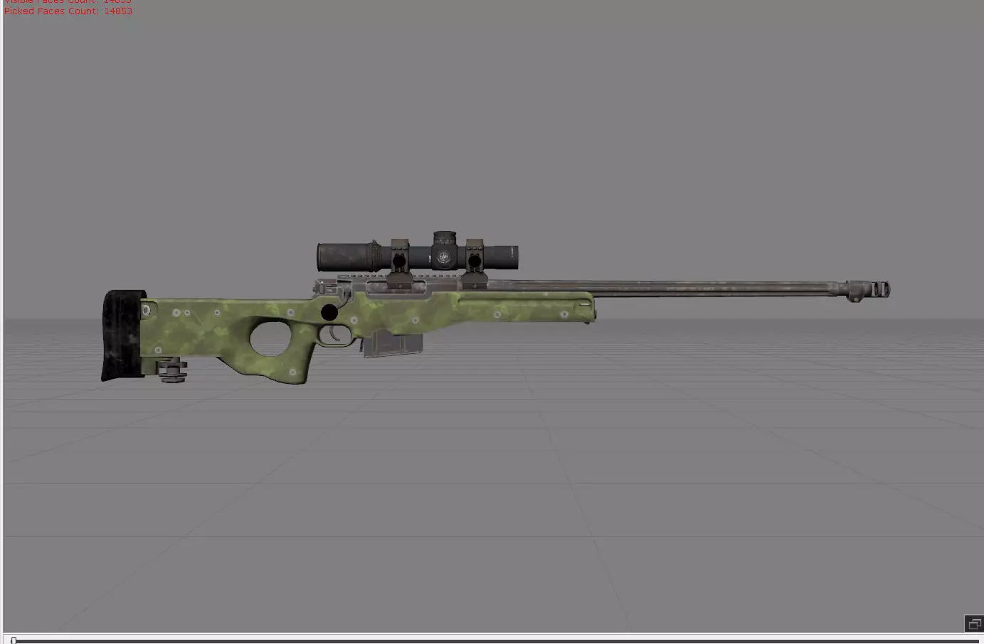 AWM PUBG Low-poly 3D model_0