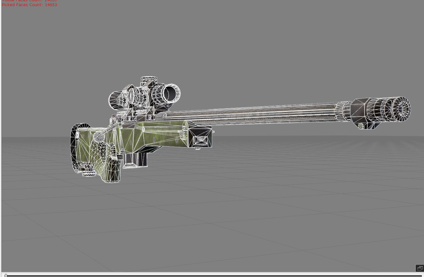 AWM PUBG Low-poly 3D model_9