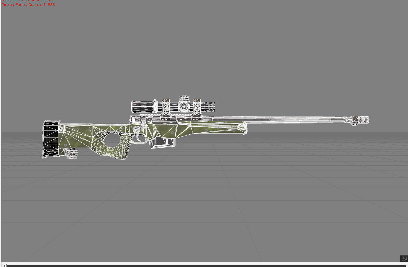 AWM PUBG Low-poly 3D model_7