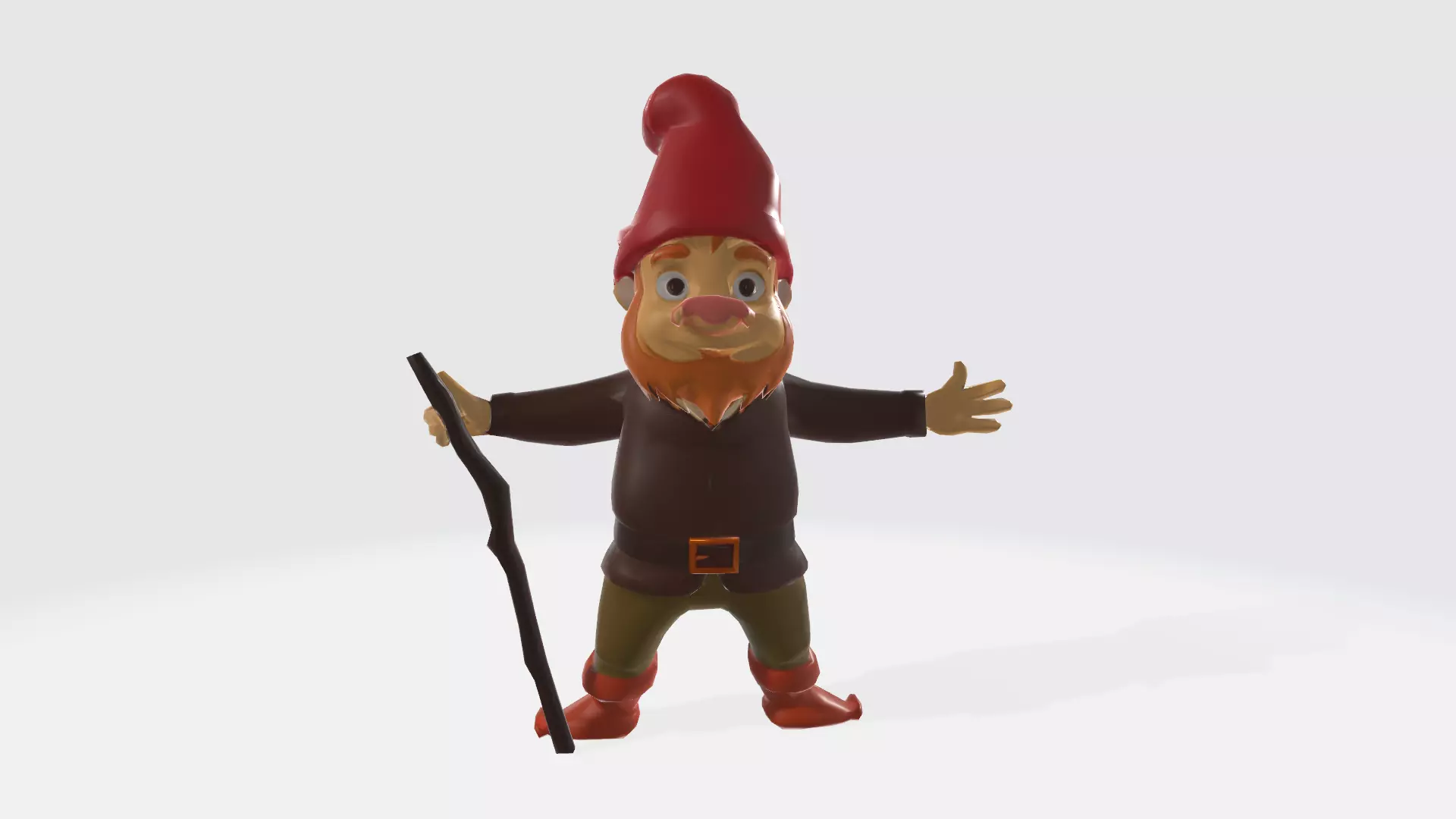 Dwarf Murphy in T Pose Ready to Rig and Animate Free low-poly 3D model