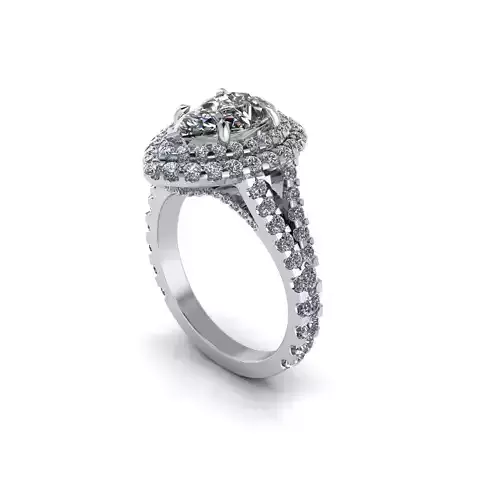 Pear Vintage Woman Wedding Ring Pav V6