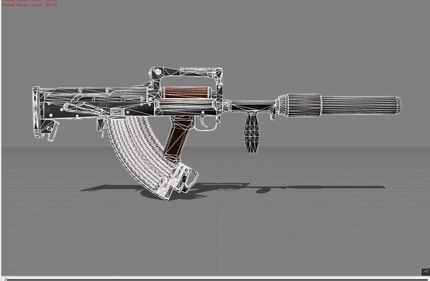 Groza Low-poly 3D model_4