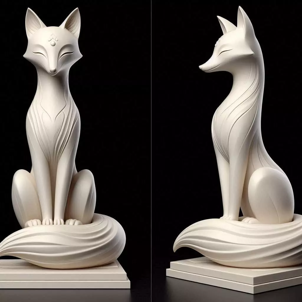 01 Fox Spirit in Pu Song Ling Style 3D print model_0