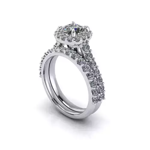 Halo Vintage Woman Wedding Ring WBRR